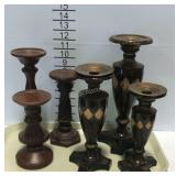 2 Decor pillar & candlestick holder graduated
