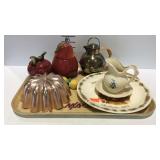 Misc- Holly Hobby plate, copper mold, mini ceramic
