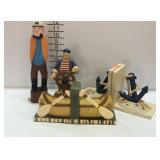 Nautical theme decor - 2 pair of bookends, and 2
