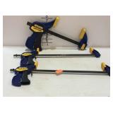 3 Irwin Quick-Grip bar clamps - pair of 12", and