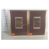 Pair of framed home decor pictures