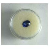 GIA CERTIFIED 1.53 Ct Blue Oval Synthetic