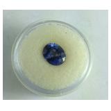 GIA CERTIFIED 3.22 Ct Blue Oval Synthetic