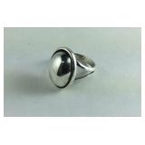 Simple Sterling Silver Ring Dome Shaped size 5.50