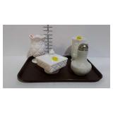 Milk glass - syrup pitcher, Westmoreland paneled
