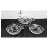 3 Glass juicers -1 is measuring cup topper style &