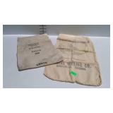 2 Cotton bags - 1 Cock Robin, Clarke Milling Co.,