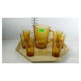 7-pc Amber beverage set