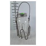 Clear Ball Mason quart canning jar with ring lid &