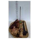 Misc - iron candle wall sconce, candle snuffers,