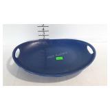 Longaberger pottery blue basket weave pattern 15"