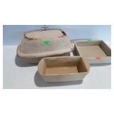 Pampered Chef - Square baking dish, loaf pan, and