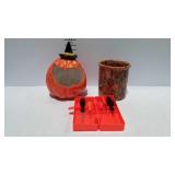 Fall / Halloween decor - ceramic utensil holder,