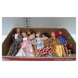 Fashion dolls, Barbie, Ken, etc - 9 total