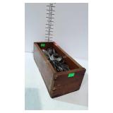 Silver plate flatware, mixed patterns in wood box