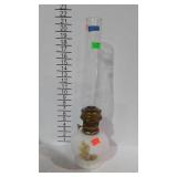 Aladdin milk glass oil lamp with Aladdin chimney -