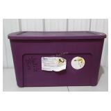 Big tote with lid and wheels, 50 gallon