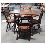 5pc Breakfast Table Set, 42" table with 8" leaf,