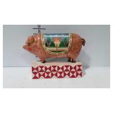 Cast iron pig door stop