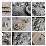 China, 46-pcs Lenox Brookdale pattern dinnerware,