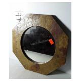 16" Octagonal wall decor mirror with stone like