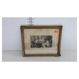 Early photo print, "In Love" framed, 16 x 13,