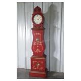 French Decor painted Grandfathers style case