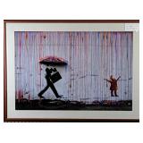 Raining print giclee by Banksy graffiti art, 28