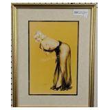 Pin-up girl print by Alberto Vargas, 14.75 by