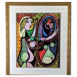 Girl in front of mirror giclee by Pablo Picasso