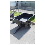 Metal lawn cart, does have damage on tailgate
