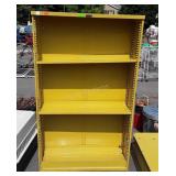 Yellow Metal shelf five feet tall