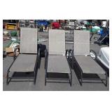 Three patio lounge chairs