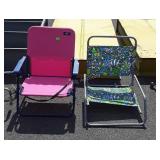 Two Folding beach chairs