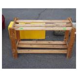 Wooden shoe rack