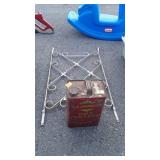 Small garden trellis and advertisement can