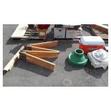 Group lot, includes saw horse parts, poly