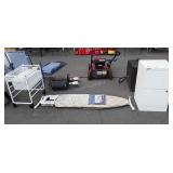 Group lot, includes filing cabinet, ironing
