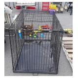 Large metal folding dog crate