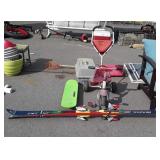Kids lot, includes bike, skateboard and skis