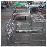 Group lot, includes two drying racks, shoe rack,