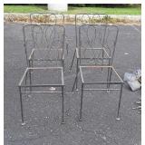 Four patio chairs no seats