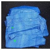 Group of two blue tarps