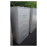 Five drawer metal filing cabinet 64" tall does