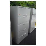Five drawer metal filing cabinet 64" tall does