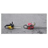 Eager beaver chainsaw and Homelite chainsaw, both