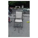 Plant Stand and two folding lawn chairs