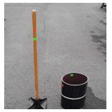 8x8 tamper and small roll of flashing