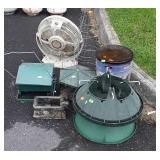 Group lot, includes squirrel feeders, poly
