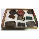 Flat of belt buckles